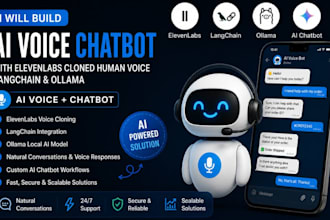 build ai voice with elevenlabs cloned human voice langchain ollama ai chatbot