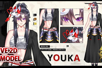 create custom vtuber model art live2d vtuber avatar anime pngtuber vrchat avatar