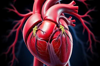 create professional cardiology heart anatomy medical illustration