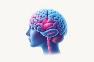 draw neurology brain medical illustration with precision