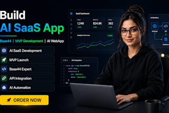 build ai saas app using base44, fix base44 app ai saas mvp development base44 ai