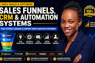 build sales funnels, CRM setup, and sales automation system for your business