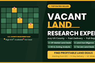 research profitable vacant land investment opportunities in any US county