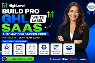 build pro ghl whitelabel saas automation ghl saas plan gohighlevel saas snapshot