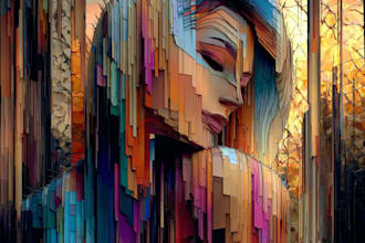 create modern digital abstract art for wall decor