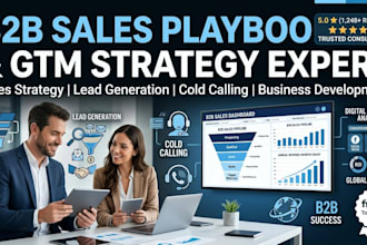 create a high converting b2b sales playbook, GTM and sales strategy