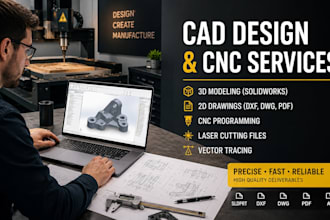 cnc machining 3d product design vector tracing laser cutting 3d model solidworks