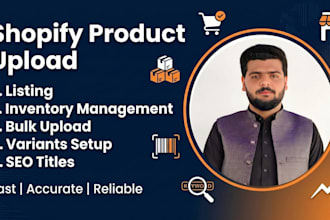 do shopify product upload, listing and inventory management