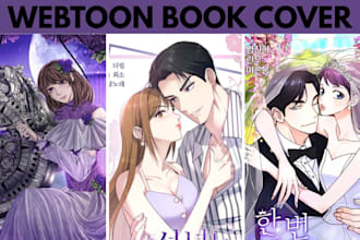 draw anime manga manhwa webtoon cover light novel comic cover art