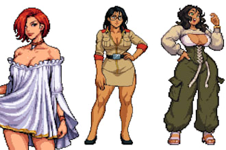 do pixel art animation sprite sheet rpg nsfw pixel art game asset for game art
