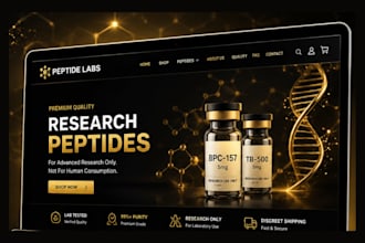 build research peptide store with payment processor peptide website woocommerce
