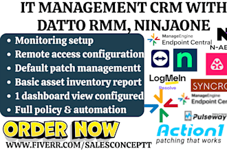 setup datto rmm ninjaone teamviewer atera pulseway syncro action1 superops