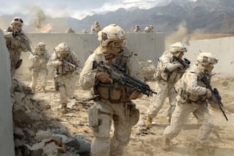 create realistic military, war, or sci fi illustrations