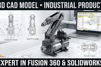 3d cad model consumer electronic and industrial product in fusion 360 solidworks