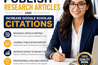 help publish research articles  and increase google scholar citation