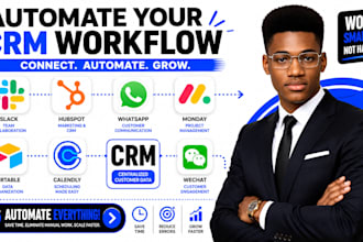 integrate slack hubspot calendly CRM wechat automation whatsapp monday airtable