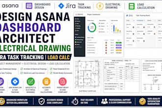 design asana dashboard architect electrical drawing jira task tracking load calc