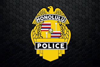 create emblem crest badge insignia, police department and patch logo