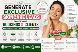 generate exclusive skincare leads to get more bookings and clients