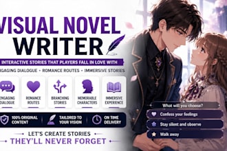 visual novel dating sim interactive story romance dialogue game writing