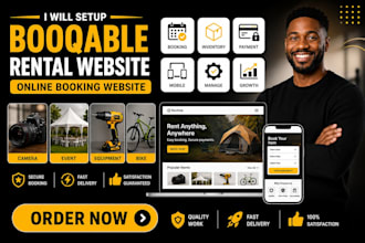 setup booqable rental service website online booking website booqable website