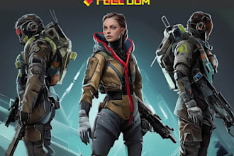 sci fi character illustration or sci fi character