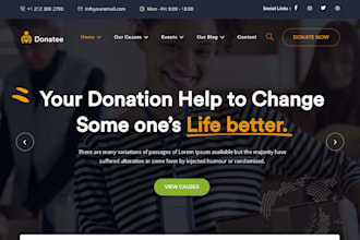uk charity, non profit, church, ngo, donation, 501c3 website on wordpress, wix
