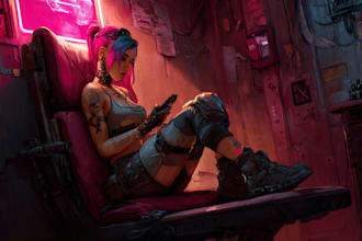 create art in cyberpunk style