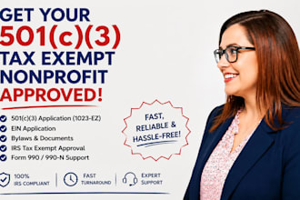 register your nonprofit file 1023 or 1023ez and get 501c3 tax exempt approval