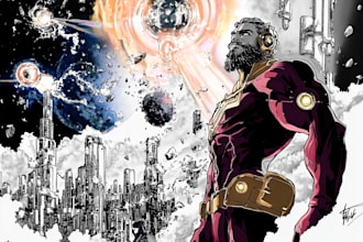 draw an incredible comic book cover for you