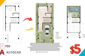 render landscape plan, site plan, drafting real state floor plans