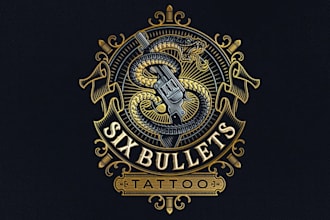 create awesome vintage, hand lettering, victorian and tattoo studio logo design