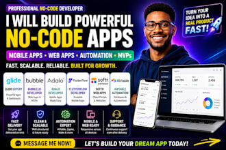 build adalo flutterflow glide bubble mobile app