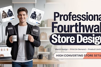 setup fourth wall print on demand store design fourth wall street wear website