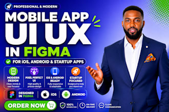 design mobile app UI UX in figma for IOS android and startup apps