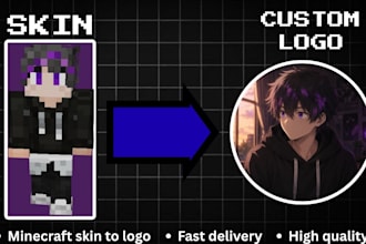 create a minecraft logo and profile picture