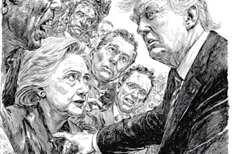 make a political cartoon art