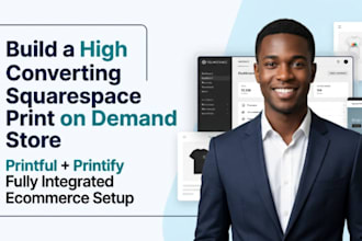 design squarespace print on demand website, ecommerce store