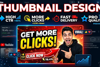 design modern and attractive youtube thumbnails