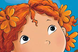 draw colourful book illustrations in a cartoon style