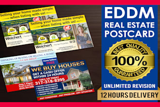 nice real estate postcard design