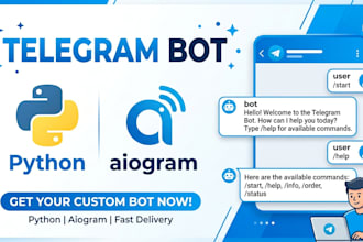 develop a custom telegram bot with python and aiogram