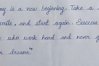 write beautiful cursive handwriting for quotes and letters