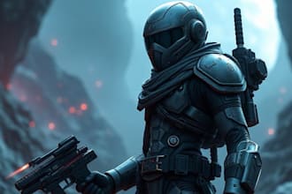 design high quality sci fi character avatar for gamers