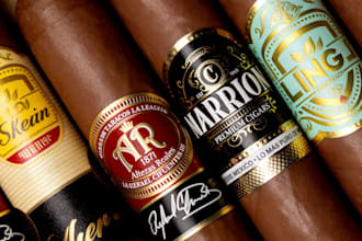 do a premium cigar band, logo, label and cigar box design and cigar ring