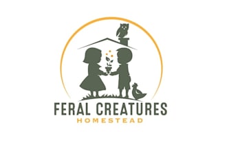 design earthy fun urban farming family logo