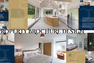 design modern real estate buyer guide and property brochure