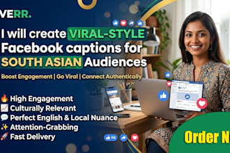 create viral style facebook captions for south asian audiences