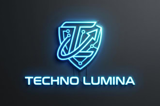 design a modern and glowing led brand logo for your business