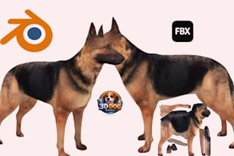 sculpt realistic 3d dog model pet design for stl 3d printing and collectibles